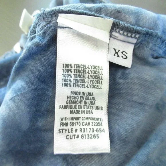 *SOLD* Cloth & Stone Anthropologie Shorts XS Blue Tie Dye Tencel Lyocell Beach - Picture 4 of 4